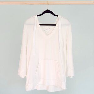Cozy Lou & Grey White Sweatshirt Hoodie Size Medium - Super Soft!